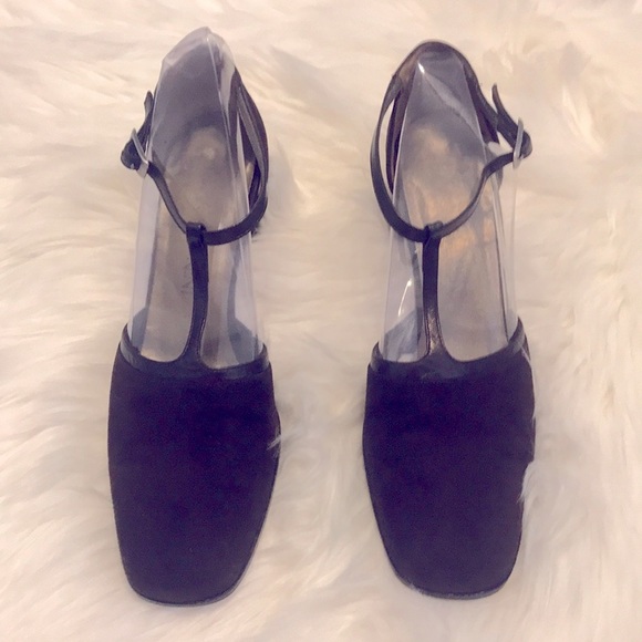 SOLD OUT Authentic Yves Saint Laurent MaryJane Vintage Brown Suede Leather 7 N. - Picture 5 of 15